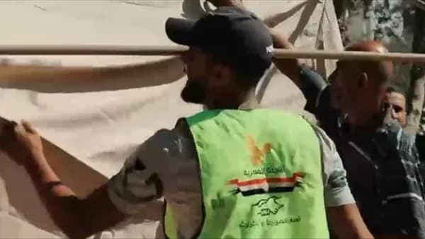 مخيم إيواء لعائلات غزة عبر اللجنة المصرية