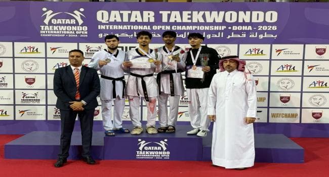 آدم السالمي يتوج بذهبية قطر للتايكواندو