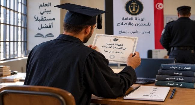 محكوم بالإعدام يحصل على شهادة جامعية
