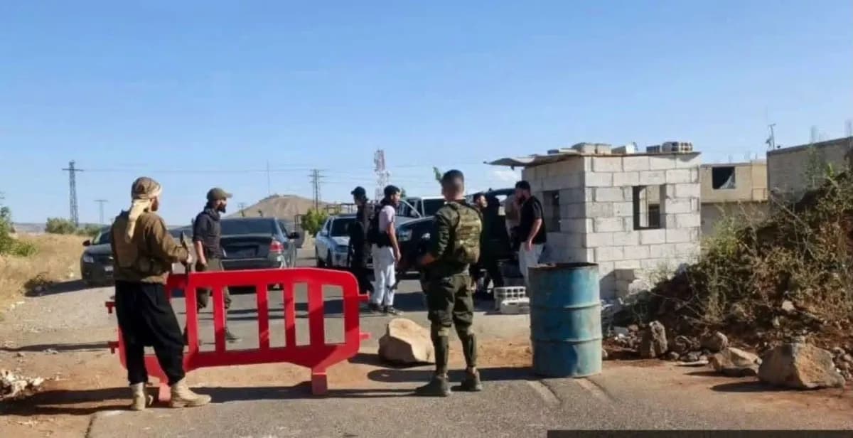 قطع طريق السويداء دمشق قبل الامتحانات