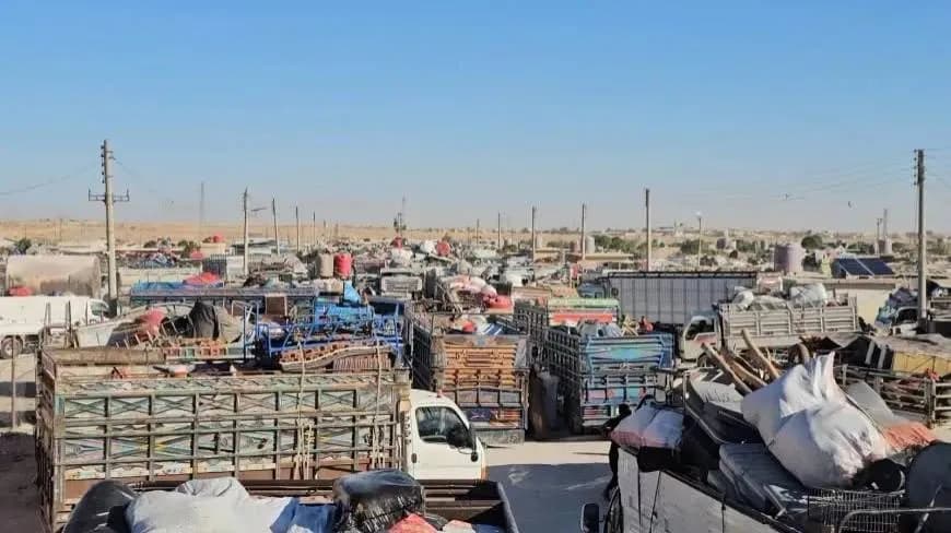 قافلة جديدة من مخيمات الجزيرة إلى رأس العين
