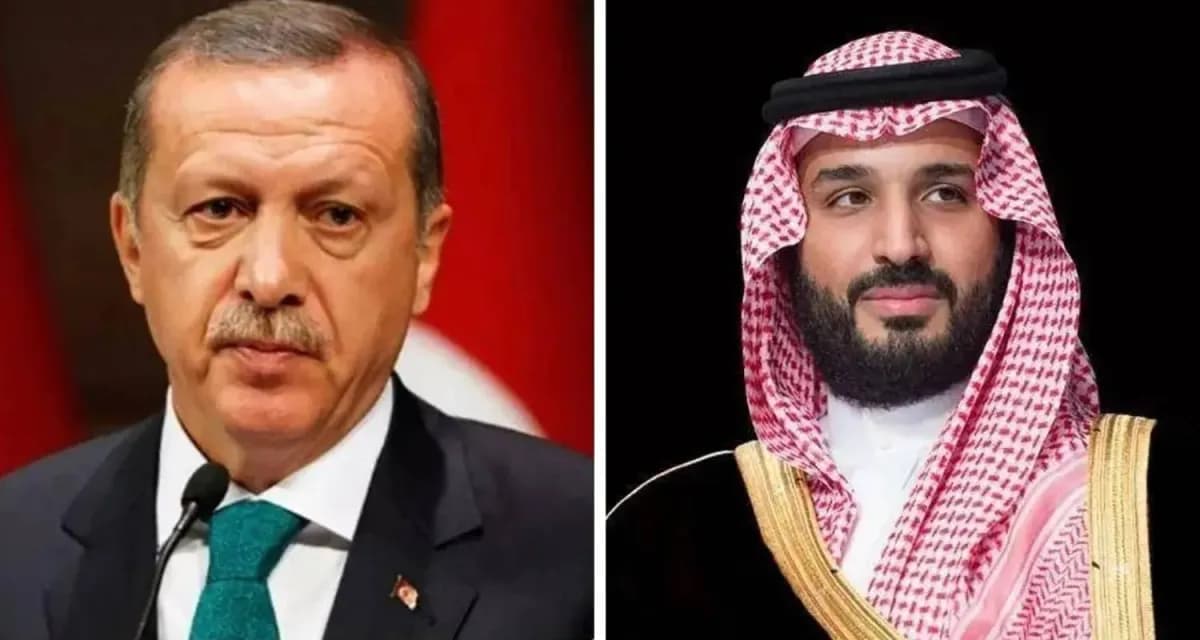 إردوغان يطمئن ولي العهد على دعم تركيا للمملكة