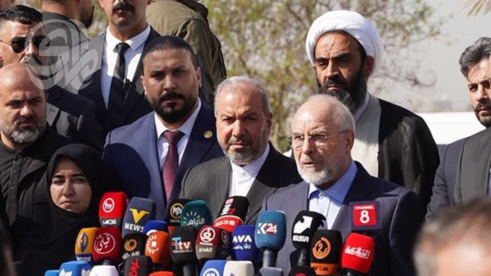 Qalibaf Calls for Regional Cooperation Away from Soleimani's Baghdad Position