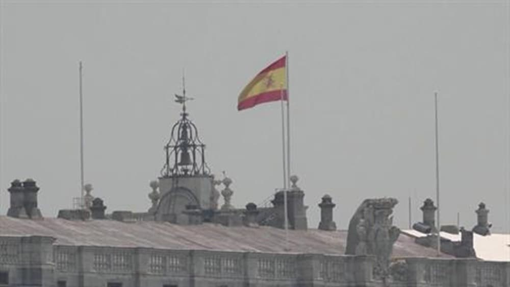 Spain Madrid fire smoke clouds