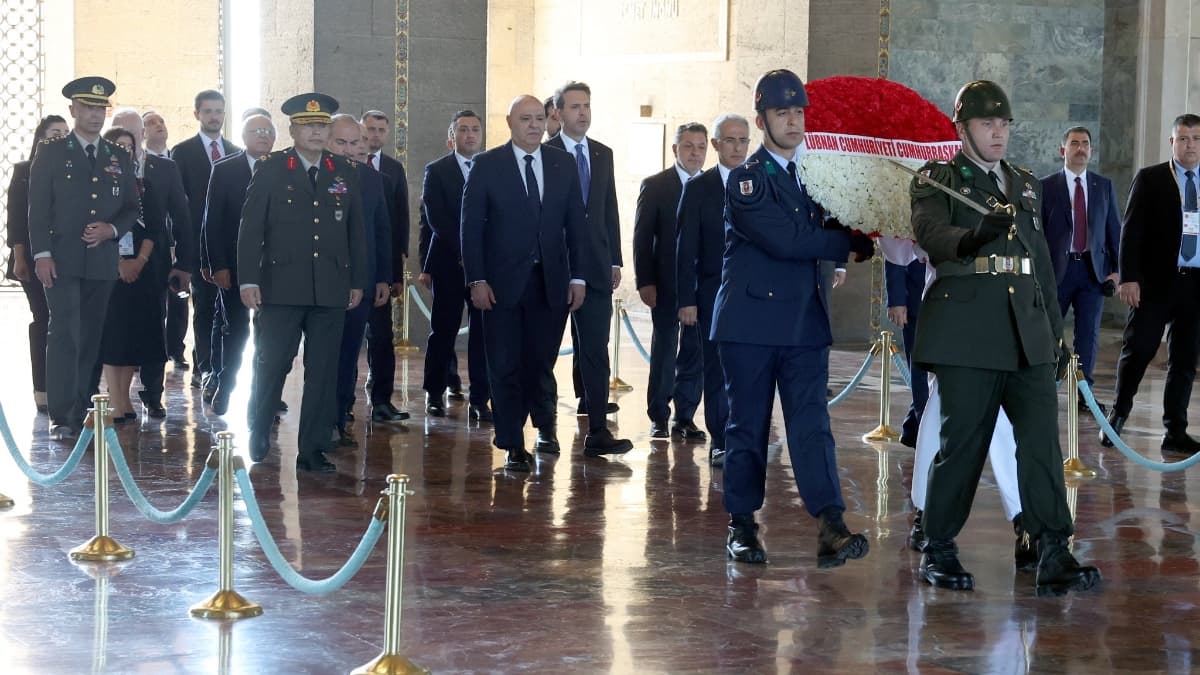 President Aoun arrives in Ankara