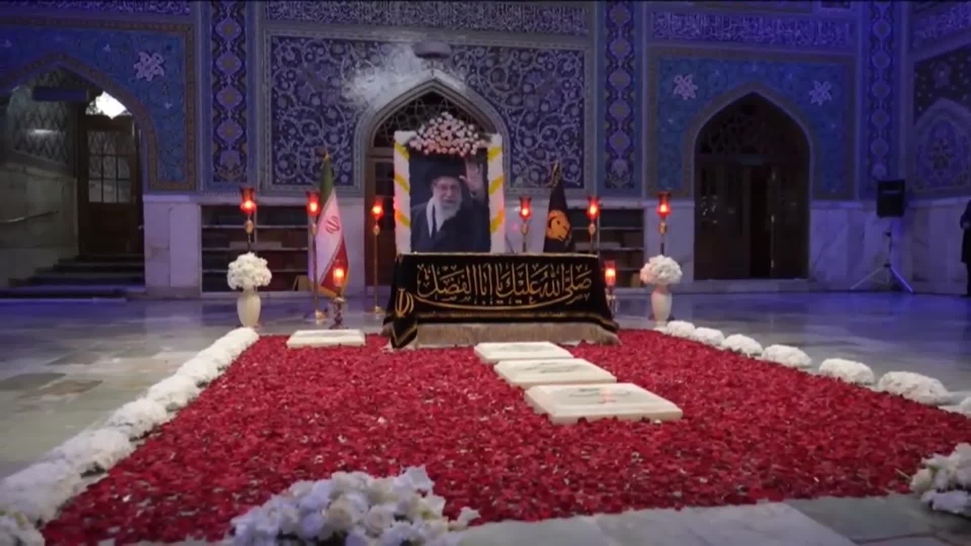 Visitors at Imam Khamenei's shrine