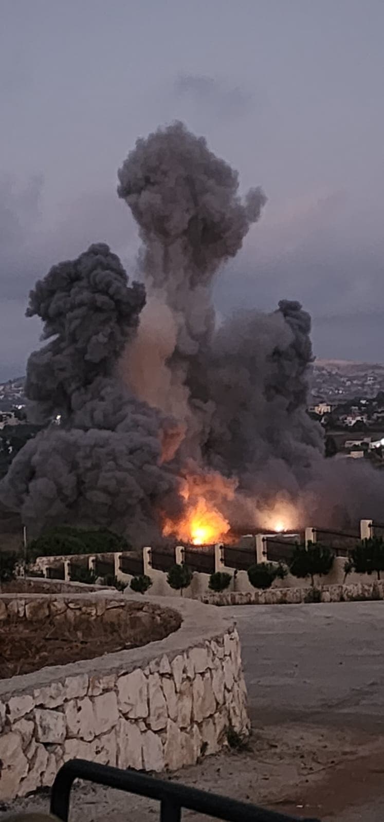 Israeli airstrike near Zhoor in Lebanon