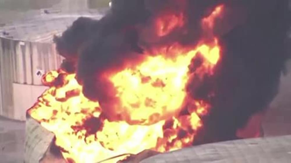 Fire at Tulsa LNG Tank