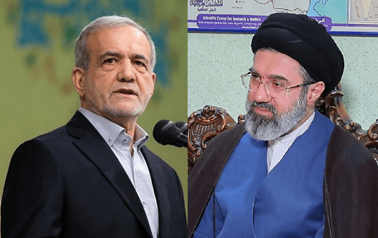 Ayatollah Mojtaba Khamenei meets President Bazargan