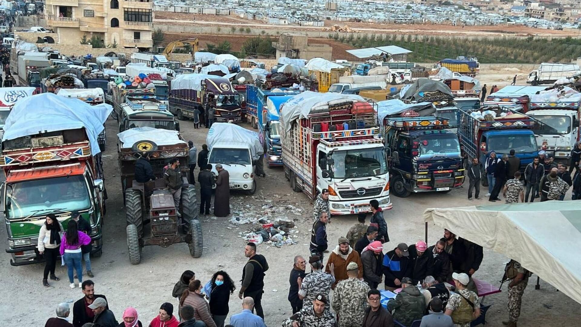 Distribution of over a million Syrians in Lebanon