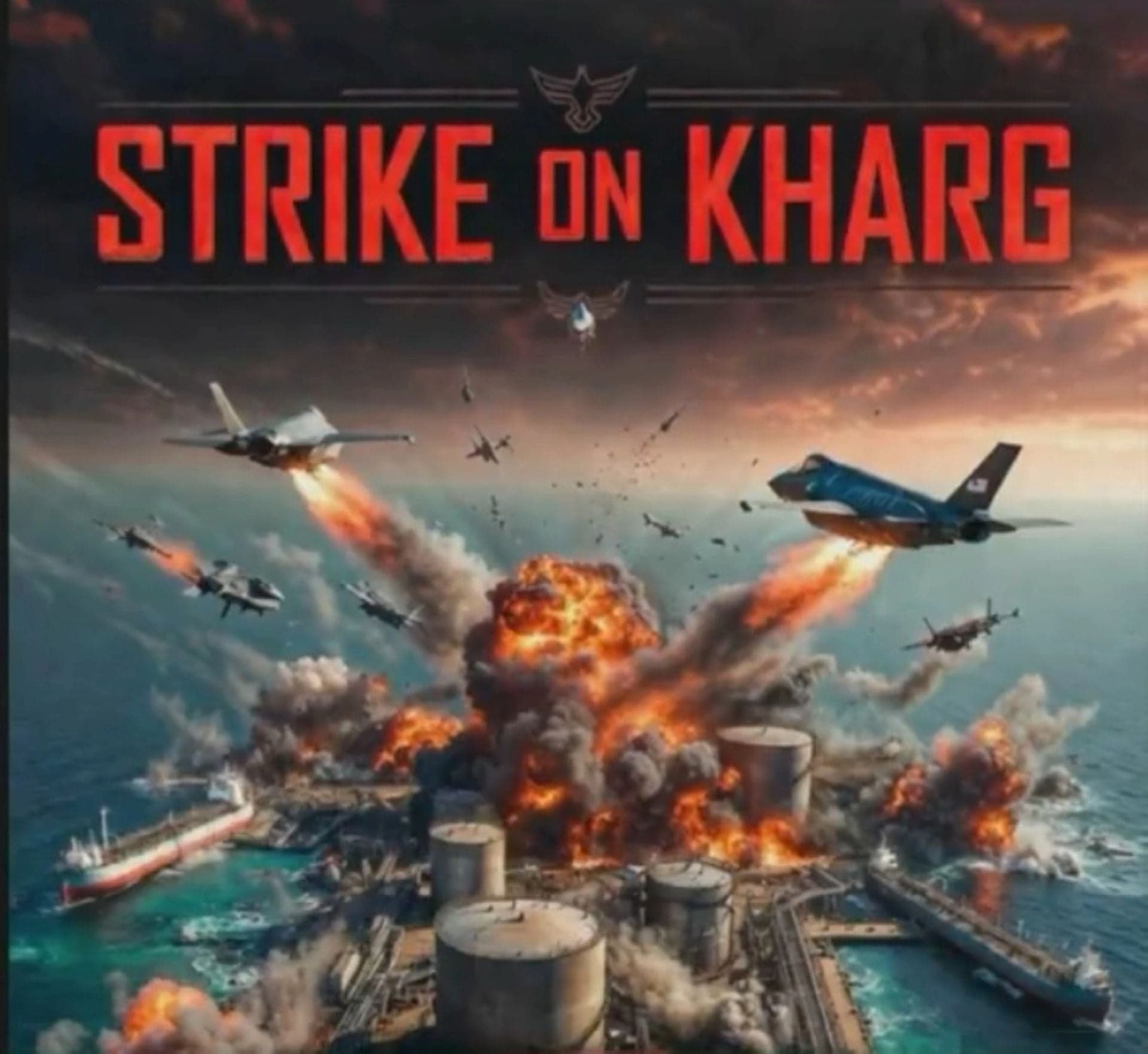 Trump shares images of Iran's Khark Island attack