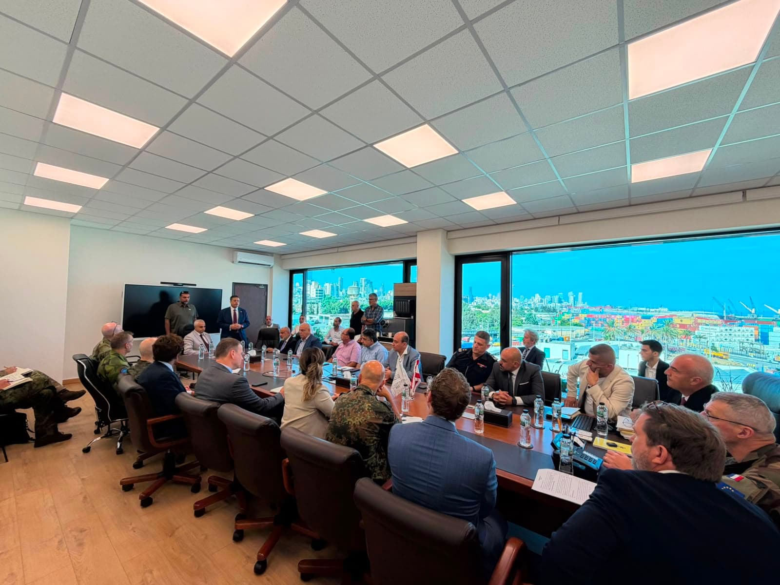 European military officials review Beirut Port security
