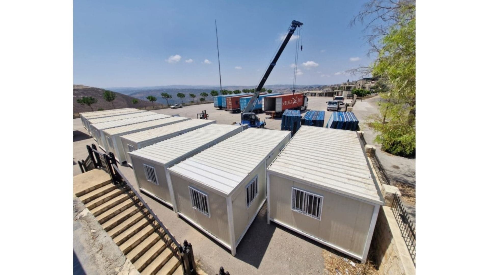 Prefabricated houses appear in Zowtar Al-Gharbiya