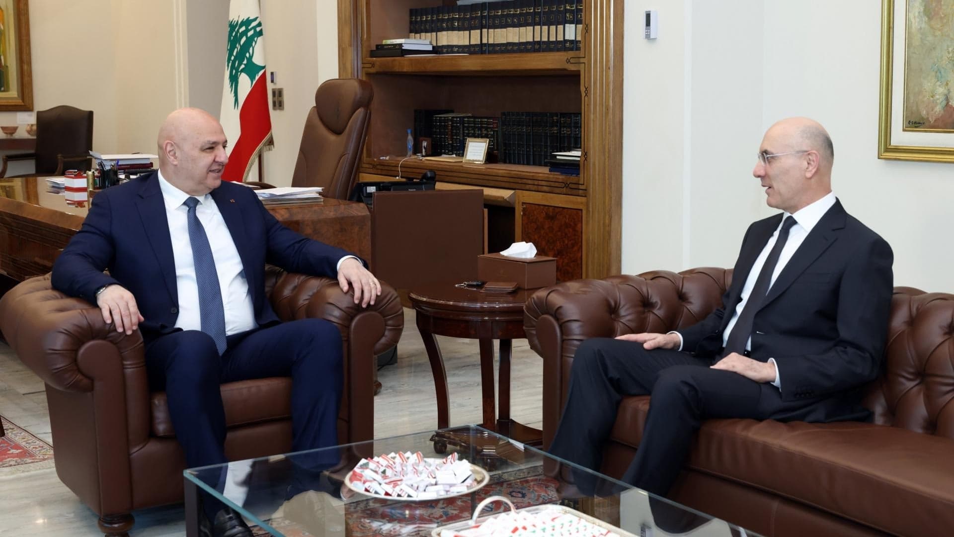 Aoun and Al-Hajar Hold Security Talks