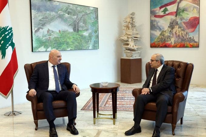 Aoun and Salameh discuss Paris meeting and Lebanon's UN role