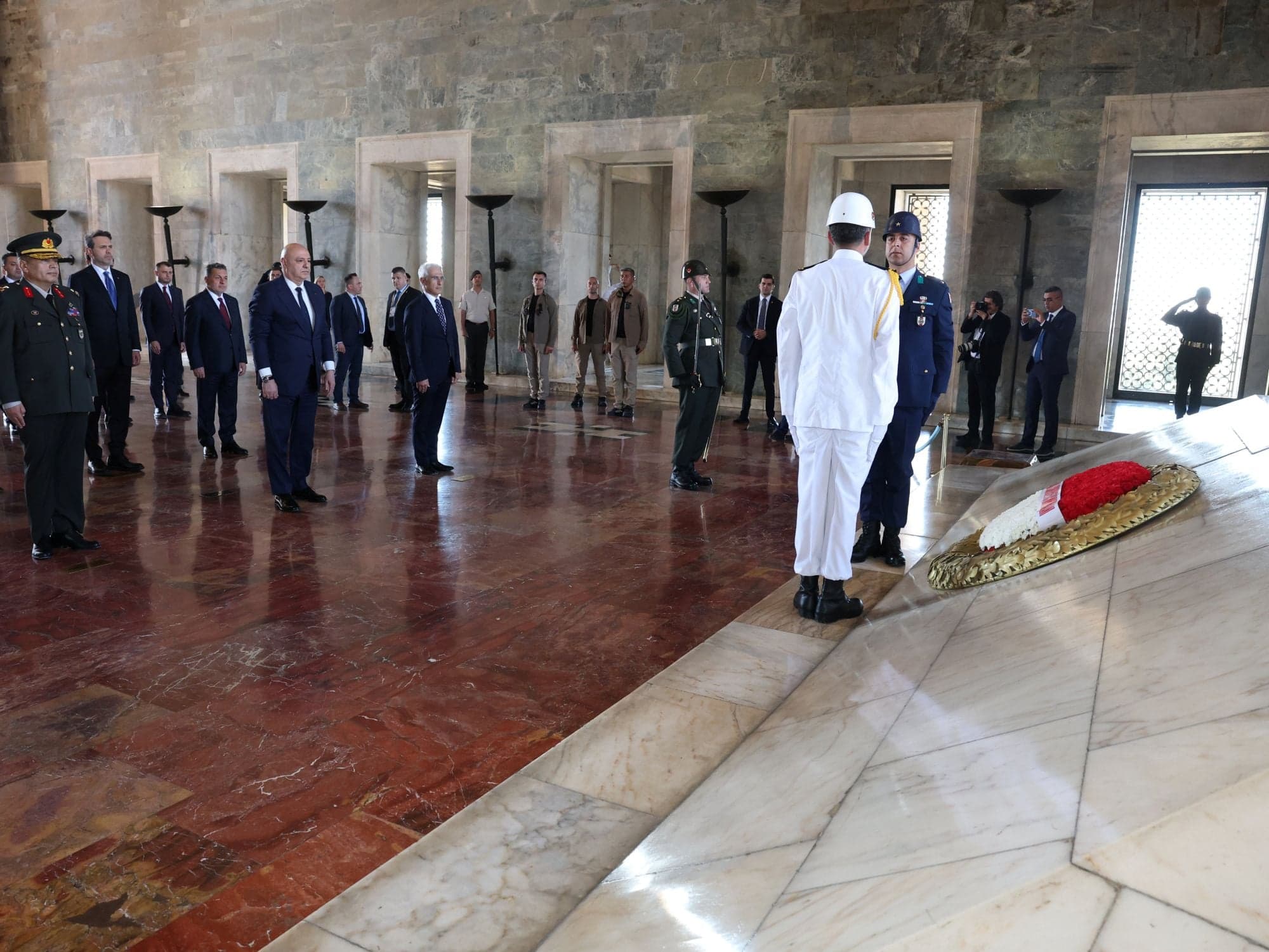 President Aoun's greeting to Turkey's honor guard