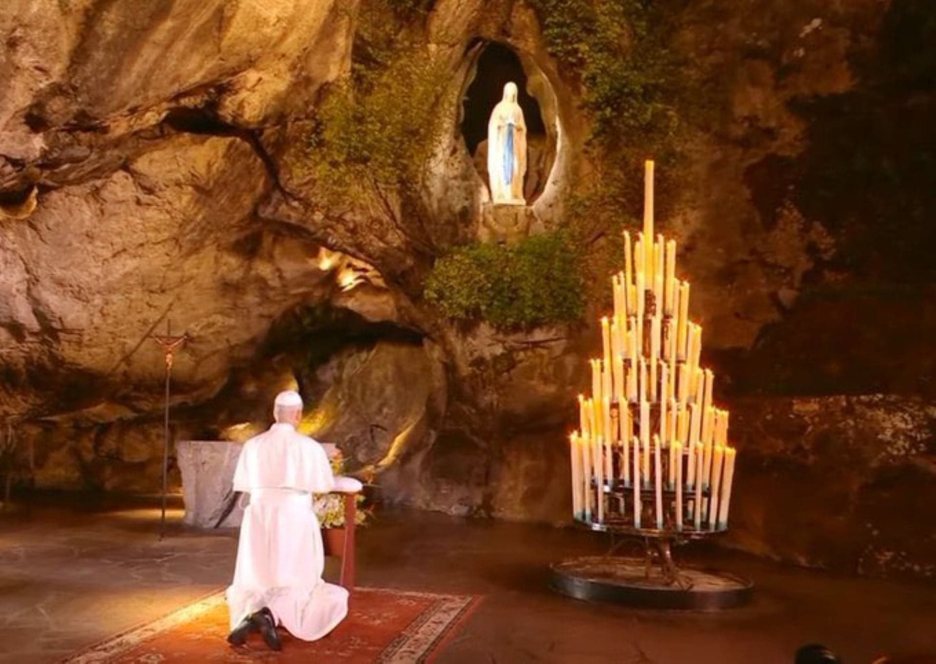 Pope Leo XIV visits Lourdes after Paris Mass