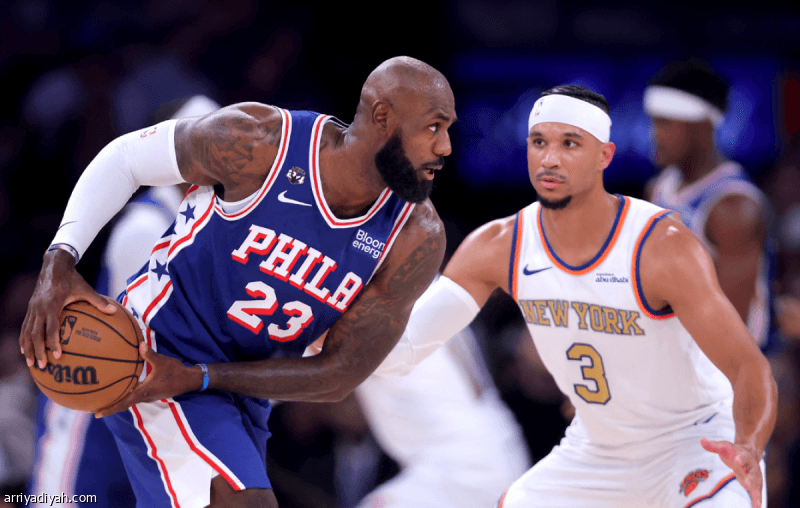 James interrupts Knicks debut celebrations