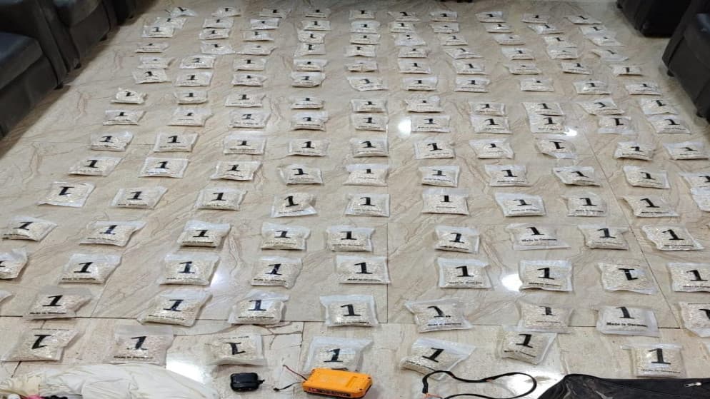 Narcotics Dept Seizes 107 Crystal Cases