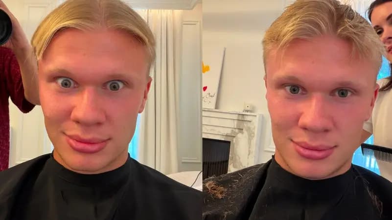 Haaland reveals new hairstyle