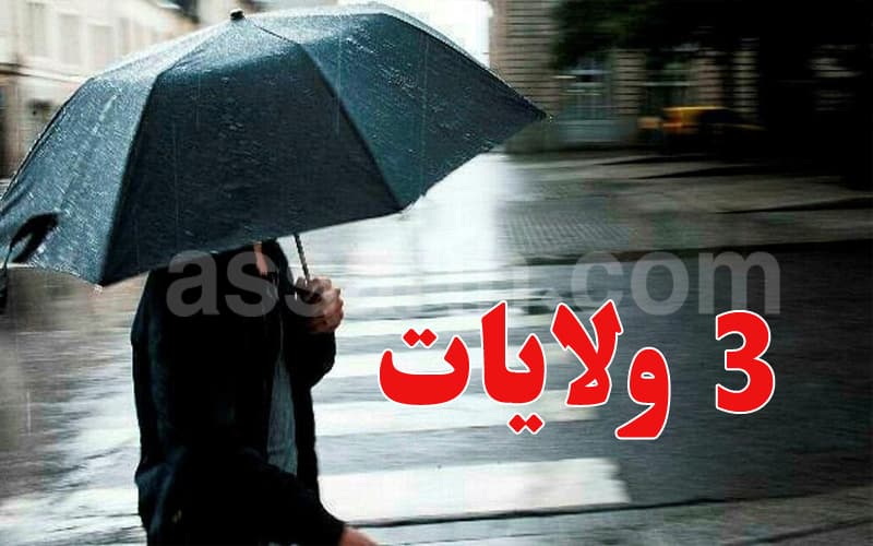 خلايا رعدية وغزيرة في 3 ولايات