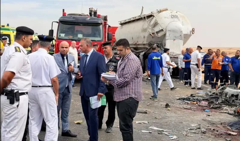 مصر تتسبب في مقتل 13 وإصابة 34 في حادث مروري