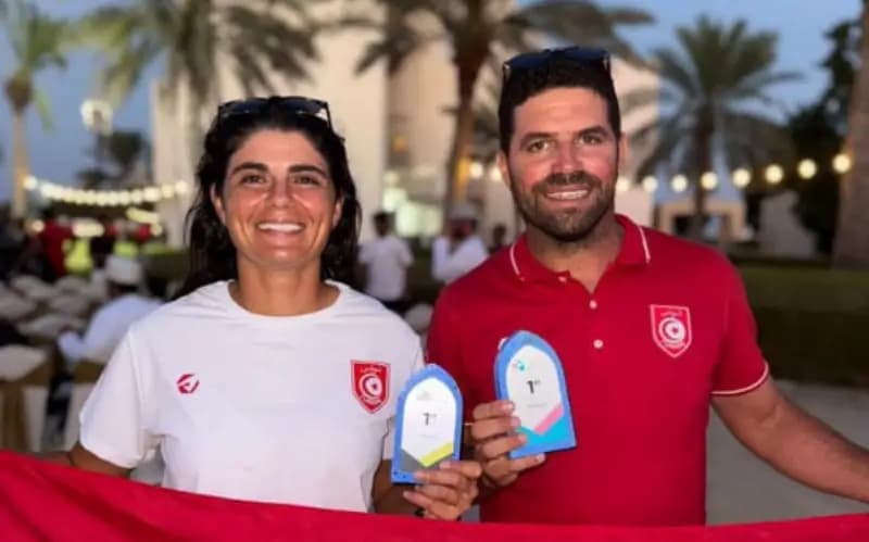 إيناس القماطي تتوج بالميدالية الذهبية في البطولة العربية لسباق الأشرعة