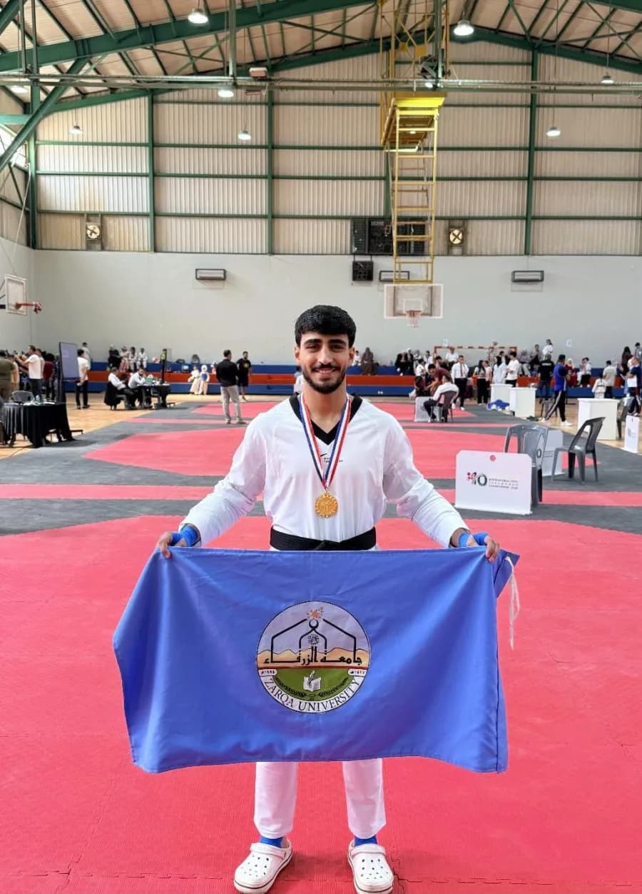 Al-Zarqa University earns two golds at Taekwondo Championship
