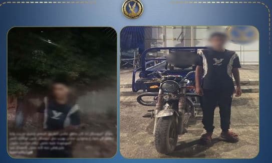 سائق تروسيكل يتسبب في حادث بحلوان