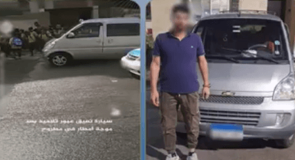 ضبط سائق ترك سيارته أمام مدرسة بمطروح