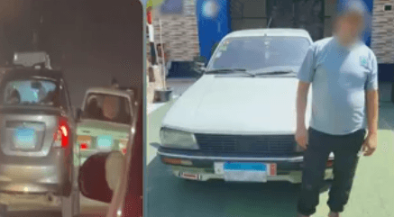 قائد سيارة يعرض حياته والمواطنين للخطر في الشرقية