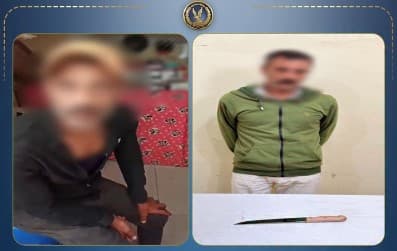 ضبط عامل خردة اعتدى على طليقته بسلاح أبيض بالسوي