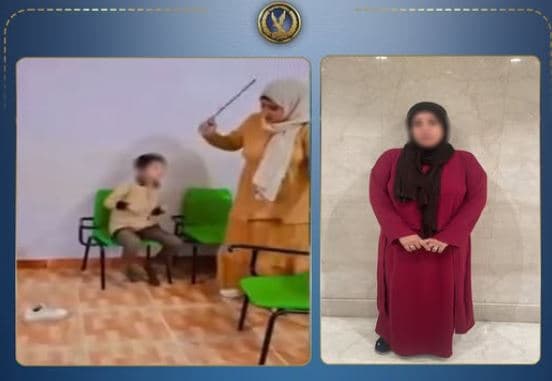 الداخلية: القبض على المرأة المتورطة في ضرب طفل بالإسماعيلية