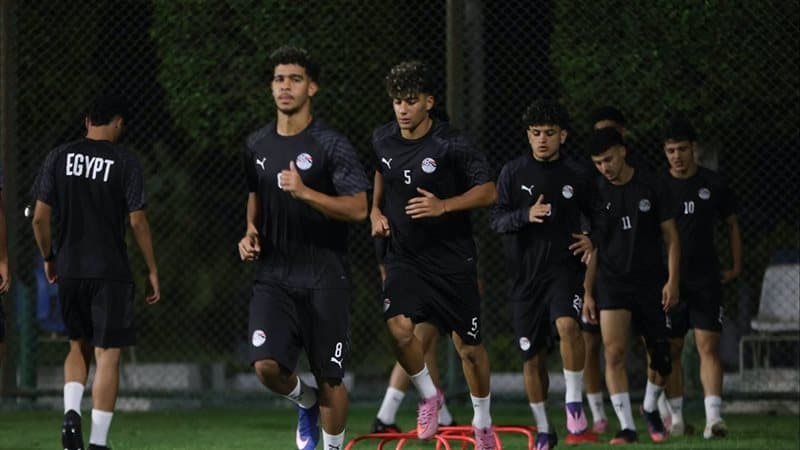 منتخب مصر للشباب ينهى استعداداته لمواجهة المغرب