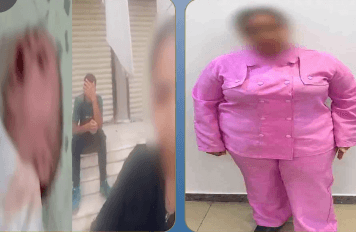 ضبط امرأة بعد ضرب طفلها وتصوير الحادث