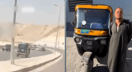 توقيف سائق توك عكس الاتجاه في القاهرة