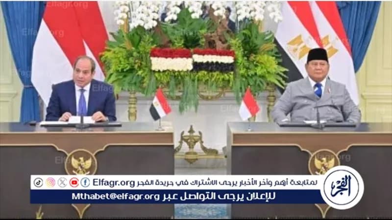 مصر وإندونيسيا تعززان التعاون الاستراتيجي