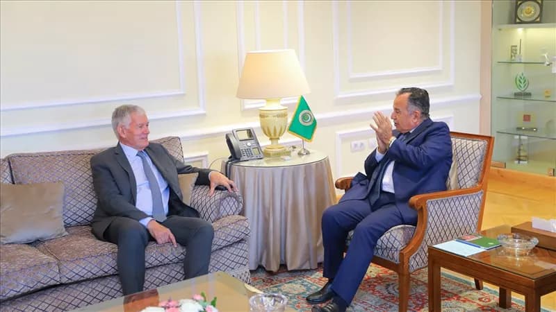 نبيل فهمي يلتقي المبعوث الفرنسي لدعم فلسطين