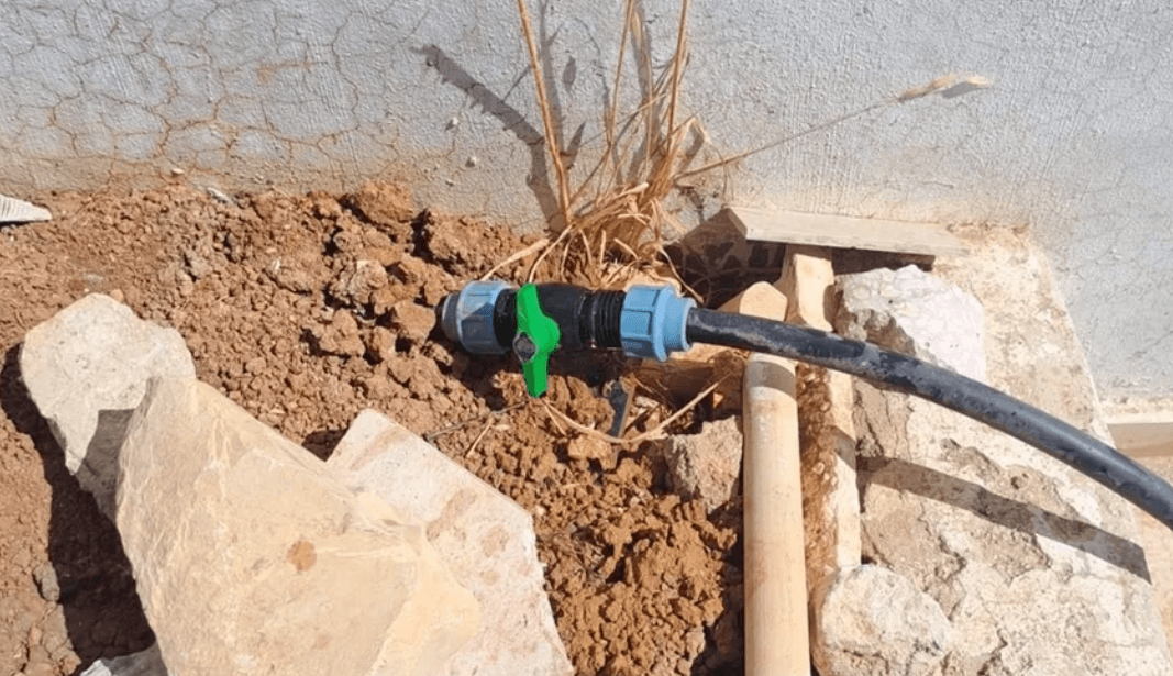 Seized illegal water lines in South Amman