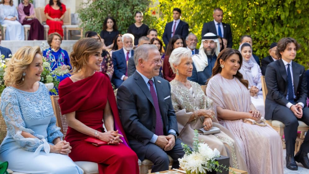 King and queen at Princess Sara's wedding