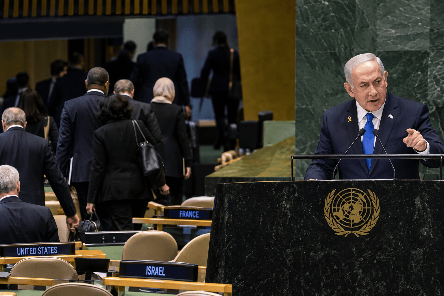 Netanyahu Defends His Account After Delegation Exit