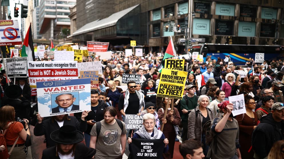 NY police clear protest against Netanyahu