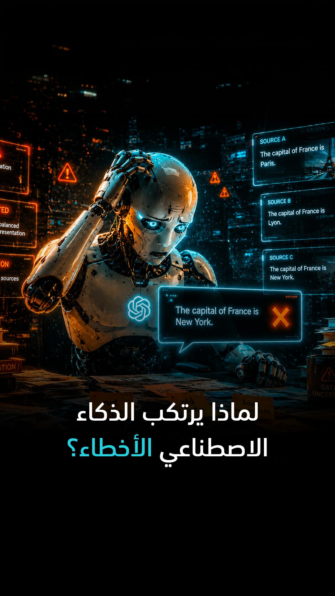 سبب أخطاء الذكاء الاصطناعي