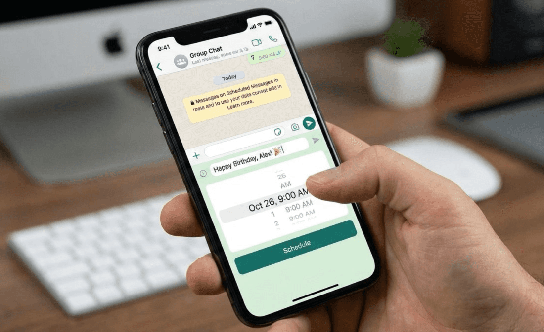 واتساب يختبر جدولة رسائل iOS ومزايا جديدة