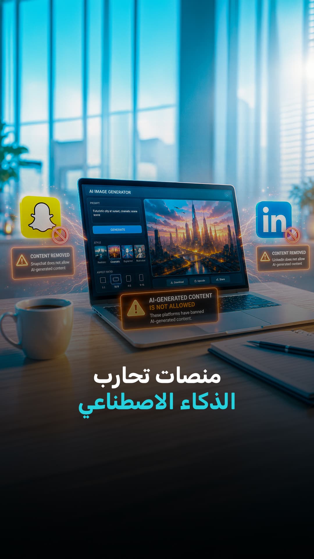 سناب شات ولينكدان تفرضان قيودا على محتوى الذكاء الاصطناعي