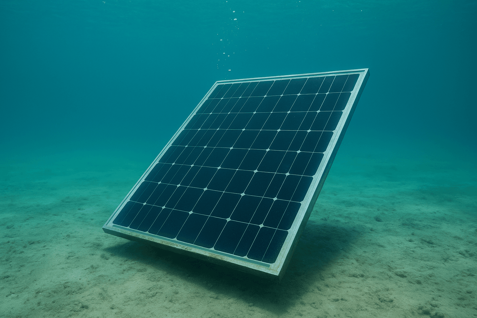 Underwater solar panels tested at 10m depth
