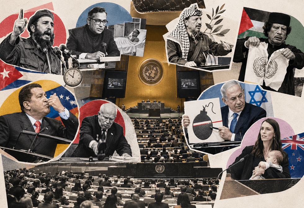 Arafat Chávez Gaddafi at UN