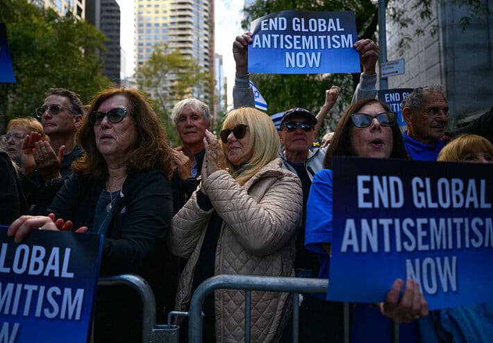 New York street split over protests