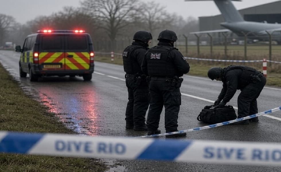 British police report incident at RAF Fairford with arrests