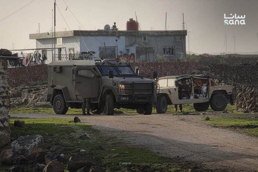 Israeli troops push into Quneitra and Daraa, damaging farms